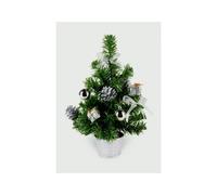 Premier Small Dressed Table Top Christmas Tree - Decorations Included - Silver