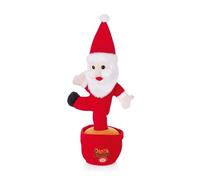Premier Decorations 32cm Battery Operated Dancing Talkback Santa with Music - Interactive Christmas Decoration
