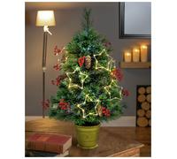 Premier Decorations 3ft Fibre Optic Snow Tip Christmas Tree