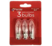 Premier Decorations 3W 34V Replacement Candlebridge Bulbs, 3 Pack