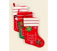 Premier Decorations 41cm Christmas Stocking (3 Assorted)