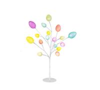 Premier Easter Egg LED Tree, 45cm, 18 Lit Glitter Eggs, Battery Powered, Decorative Holiday Centerpiece
