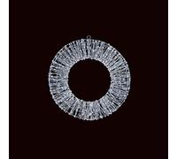 Premier Decorations 45cm Light Up Beaded Silver Wreath Indoor Outdoor Use Eco Friendly White LEDs Christmas Decoration Xmas Festive Décor