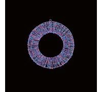 Premier Decorations 45cm Light Up Twinkling Rainbow LEDs Door Wreath Indoor Outdoor Use Christmas Decoration Xmas Festive Décor