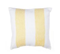 Premier Decorations 45cm Yellow Broad Striped Outdoor Cushion