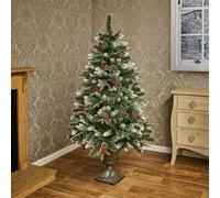Premier Decorations 5ft Pre lit Needle Pine Christmas Tree