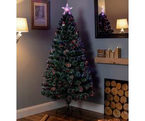 Premier Decorations 6ft Fibre Optic Christmas Tree