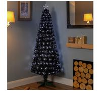Premier Decorations 6ft Fibre Optic Slim Christmas Tree