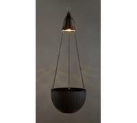 Premier Decorations 70Cm Led Solar Rattan Effect Hanging Basket Outdoor Garden Planter Light