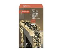 Premier Decorations - 720 Multi Action Cluster LED Lights with Timer - Warm White