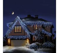 Premier Decorations 720 White LED Christmas Icicles Lights