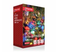Premier Decorations 80 LED Retro Christmas Lights