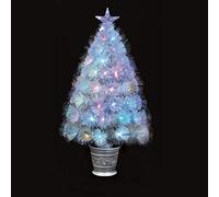 Premier Decorations 80cm White Tree with Flashing Colourful LEDs