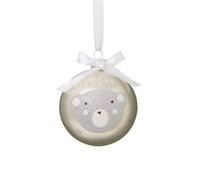 Premier Decorations 80mm Baby Glass Christmas Tree Bauble - Green