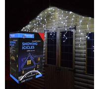 23.8m (960 LED) Premier Outdoor LED Icicle Christmas TIMER Lights - Cool White