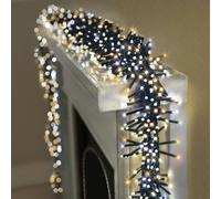 Premier Decorations 960 White LED Christmas Cluster Lights