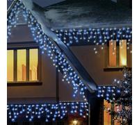 Premier Decorations 960 White LED Christmas Icicles Lights
