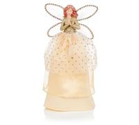 Premier Decorations Angel With Wings Christmas Tree Topper 28cm Festive Xmas Decoration Gold With Glitter
