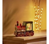 Premier Decorations Christmas Music Train Santa Scene Water Spinner Decoration