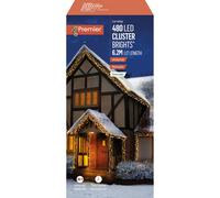 Premier Decorations ClusterBrights Vintage Gold 480 LED Lights 6.2m Indoor/Outdoor Premier Decorations Gold