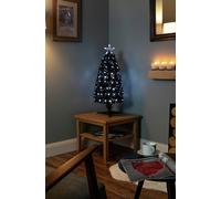 Premier Decorations Fibre Optic Small Christmas Tree - Black