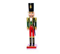 Premier Decorations Large 60 Centimeter Wooden Nutcracker Various Designs and Colours (Green)