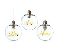 Premier Decorations LED Floating Hanging Bauble Light Assorted 1pc in Clear Premier Decorations Clear