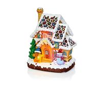 Premier Decorations Light Up Gingerbread House Christmas Decoration - Warm White LEDs Christmas Decoration - 18.5cm - Battery Operated - Gift Idea for Christmas - Christmas Decoration For Home