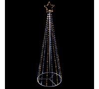 Premier Decorations Light Up Pyramid Tree Decoration 2.1m in White Premier Decorations White