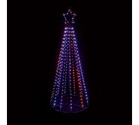 Premier Decorations Limited 1.4M Flexibright Pyramid Tree, White / Warm White -