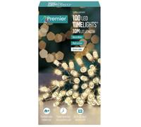 Premier Decorations Limited 100 Battery Operated Led Timelights Warm White Multi-Action