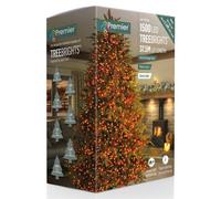 1500 LED 37.5m Premier TreeBright Christmas Tree Lights Timer Red & Vintage Gold