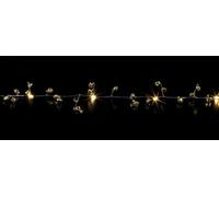 Premier Decorations Limited 20 Led Gold Bell Beaded Christmas Garland 1.9M Warm White Lights Battery Operated