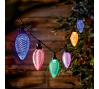 Premier Decorations Limited 20 Multicolour Cone Led String Lights With No Timer Function