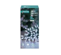 Premier Decorations Limited 200 Battery Operated Led Timelights White Multi-Action