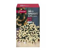 PREMIER LED Christmas Lights Supabright 360 LED (28.7m) with Timer - Warm White