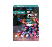Premier Decorations Limited 50 Battery Operated Led Timelights Rainbow Multi-Action