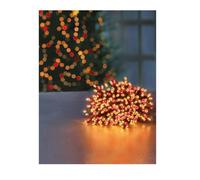 Premier Decorations Limited 500 Led Treebrights Red & Vintage Gold Multi-Action 12.5M Lit Length Green Cable
