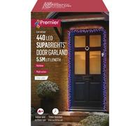 Premier Decorations Limited 5500mm Supabright Door Illuminated Garland - Rainbow