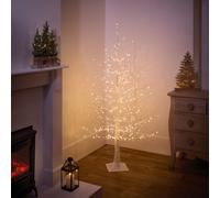 Premier Decorations Limited 6Ft Slim Warm White Led Tree Pre-Lit Artificial Christmas Tree - Warm White