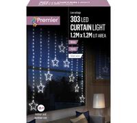 Premier Indoor & Outdoor Heart Shape 303 LED Curtain Christmas Lights 1.2M [EEK: N/A]