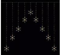Premier Decorations Limited Christmas Curtain Lights 339 Led Snowflake Mains 1.2 X 1.2M Warm White