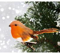 Premier Robin On Clip Decoration 11cm