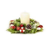 Premier Decorations Limited Decorative Christmas Candle Ring Mini Artificial Wreath Decoration Spirals 30Cm