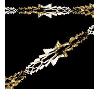Foil Christmas Garland Ceiling Decoration Premier Gold & Ivory Garland 2.7M