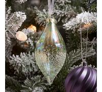 Premier Decorations Limited Glass Drop Bauble (D) 80mm - Iridescent