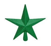 Premier Decorations Limited Green Christmas Tree Star Topper Plastic Green Glitter Tree Decoration 20Cm