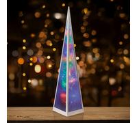 Premier Decorations Limited Holographic Snowflake Pyramid Light 45Cm Multi Coloured Leds Indoor