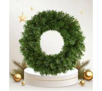 Premier 50cm Diameter Artificial Christmas Wreath Decoration in Green