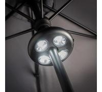 Premier Decorations Limited Led Parasol Umbrella Light Cool White Battery 20Cm